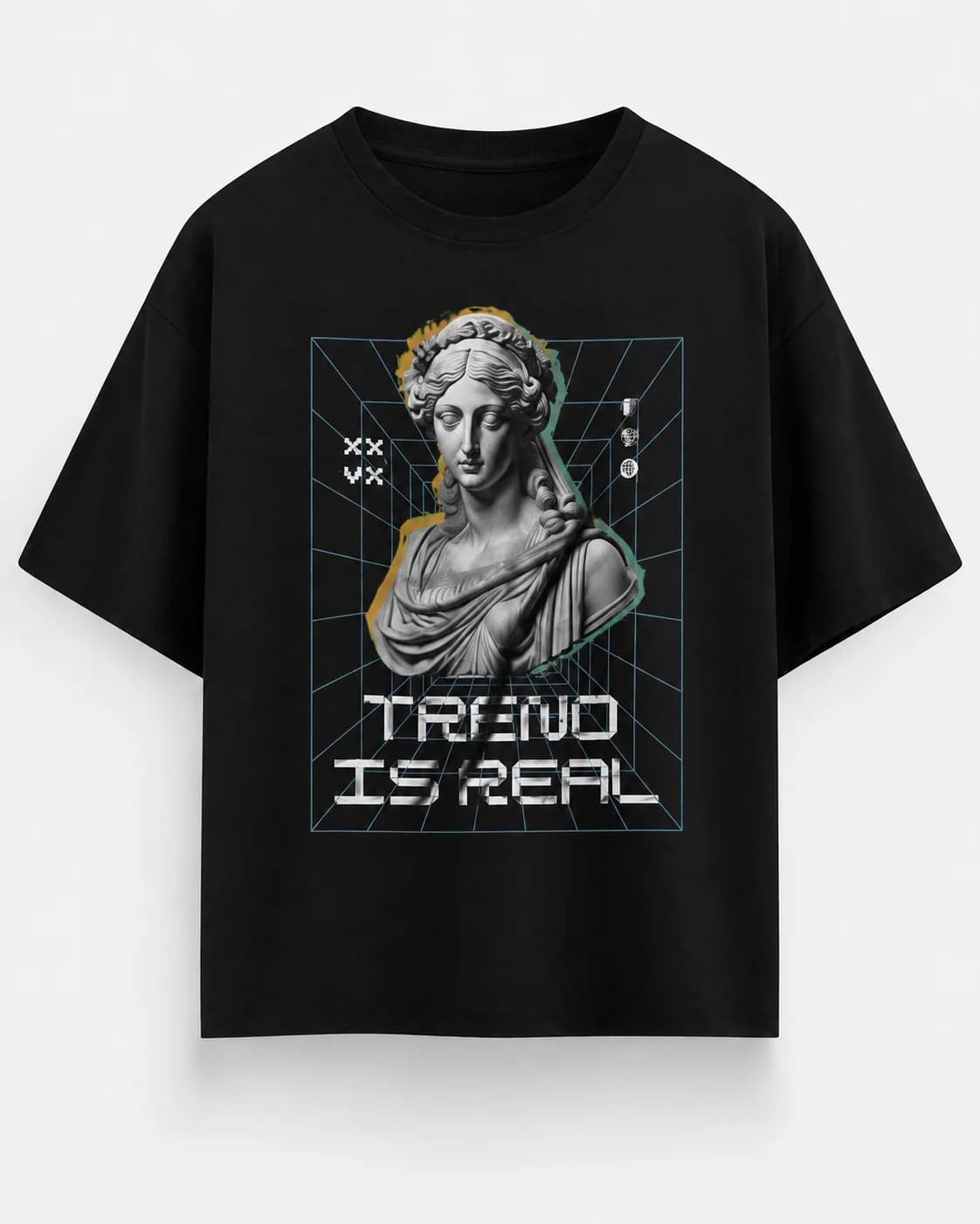 TREND IS REAL OVERSIZED Front oversized flatlay view