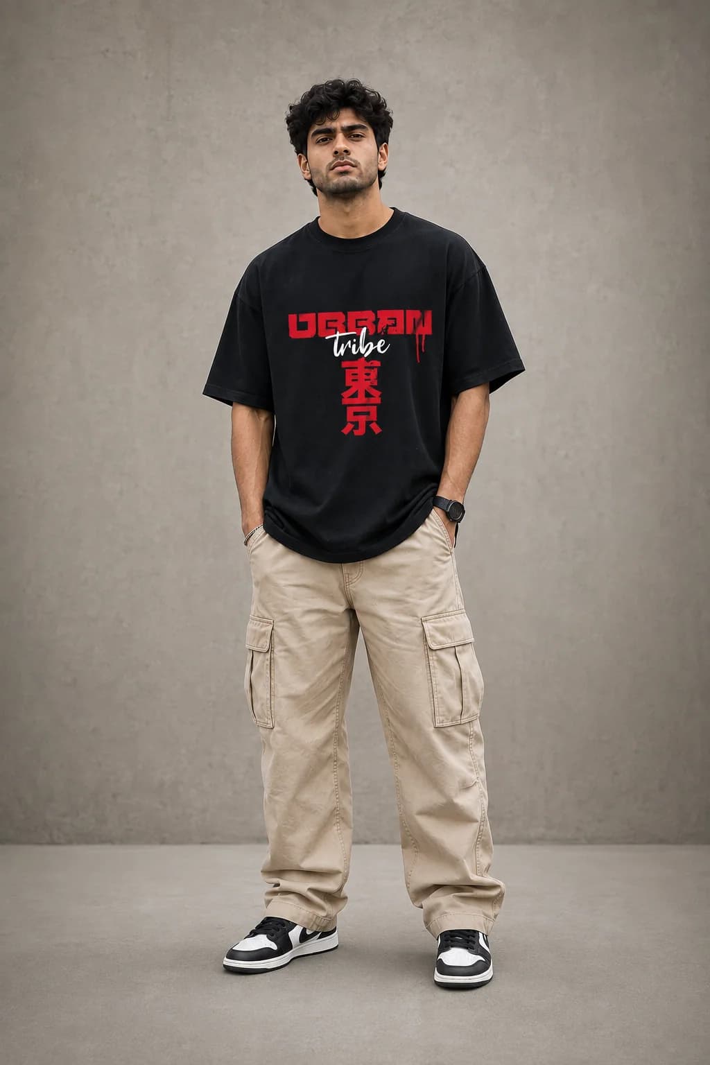 URBAN TRIBE OVERSIZED: Front oversized model view