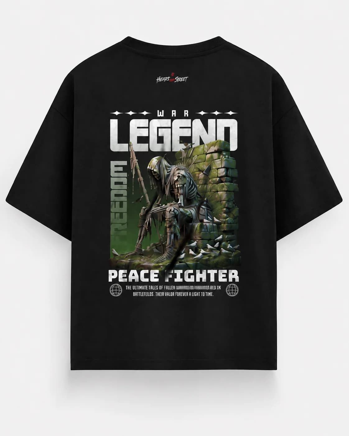 WAR LEGEND PEACE FIGHTER OVERSIZED Back oversized flatlay view