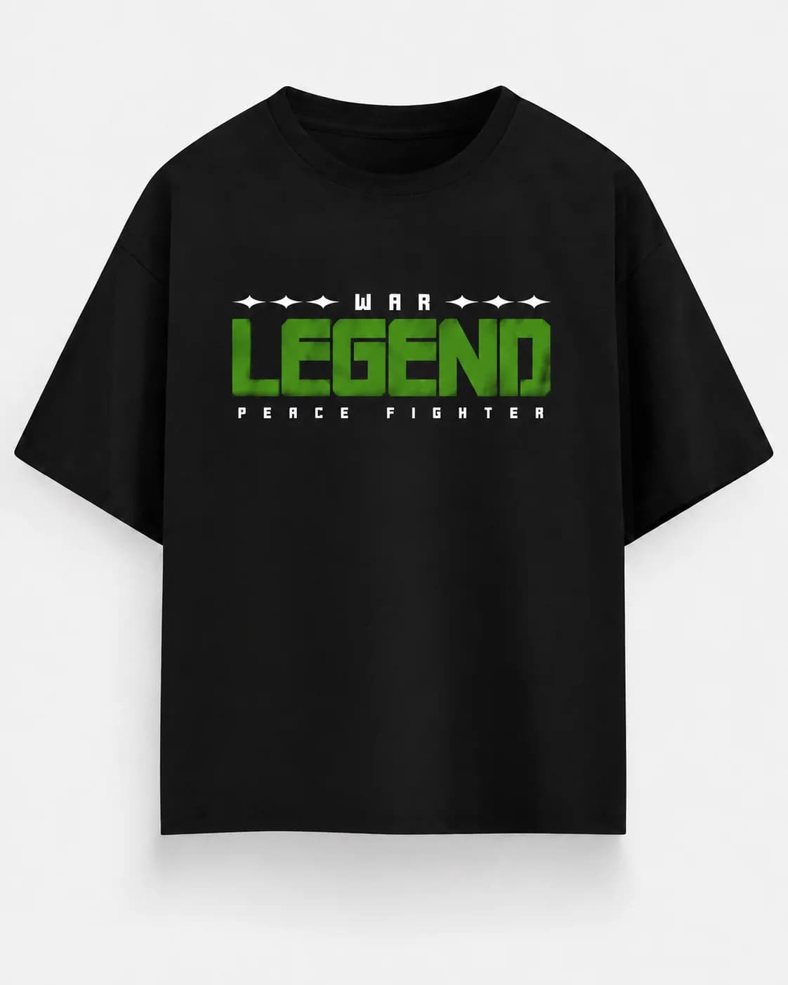 WAR LEGEND PEACE FIGHTER OVERSIZED Front oversized flatlay view