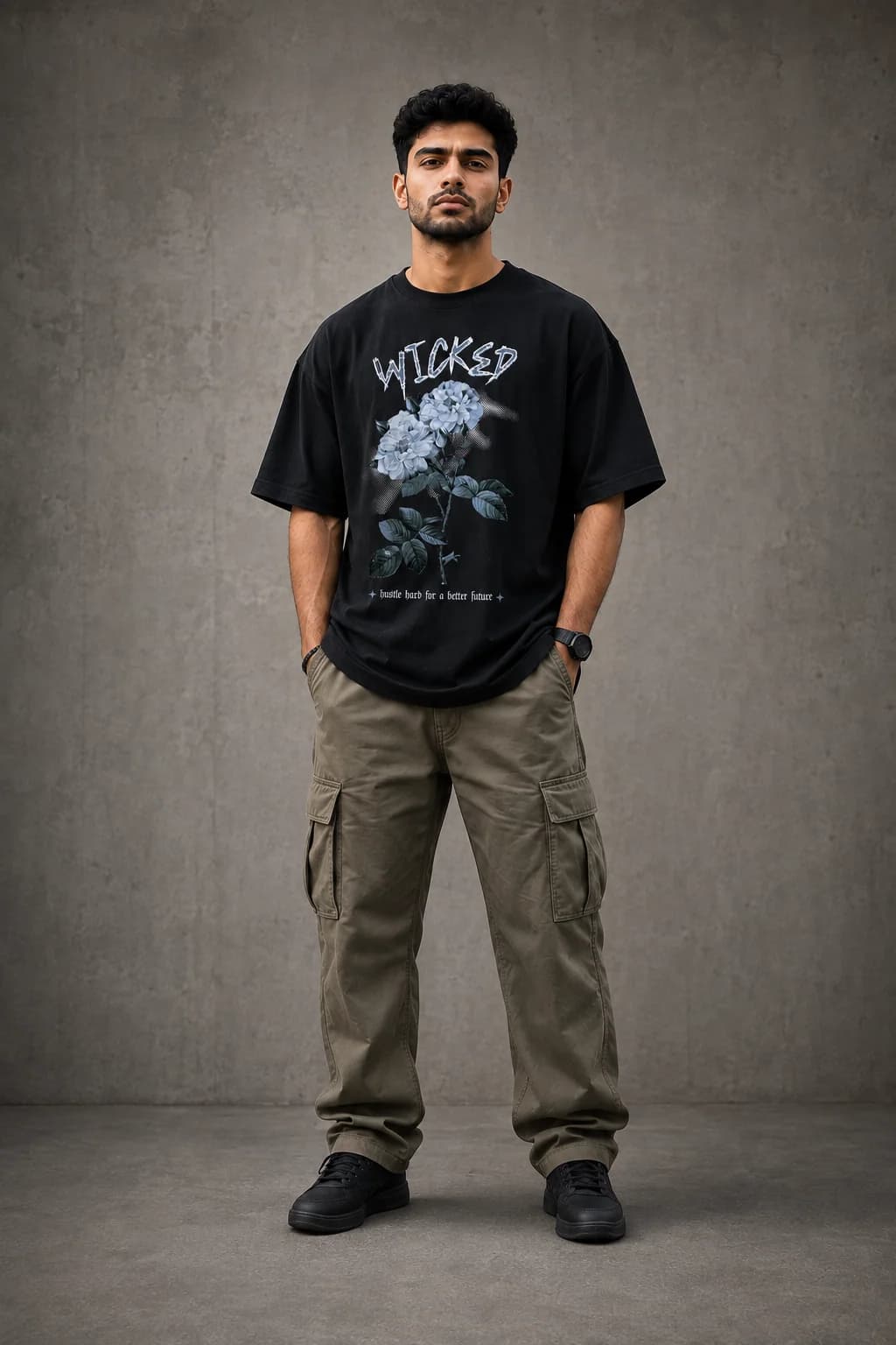 WICKED OVERSIZED: Front oversized model view